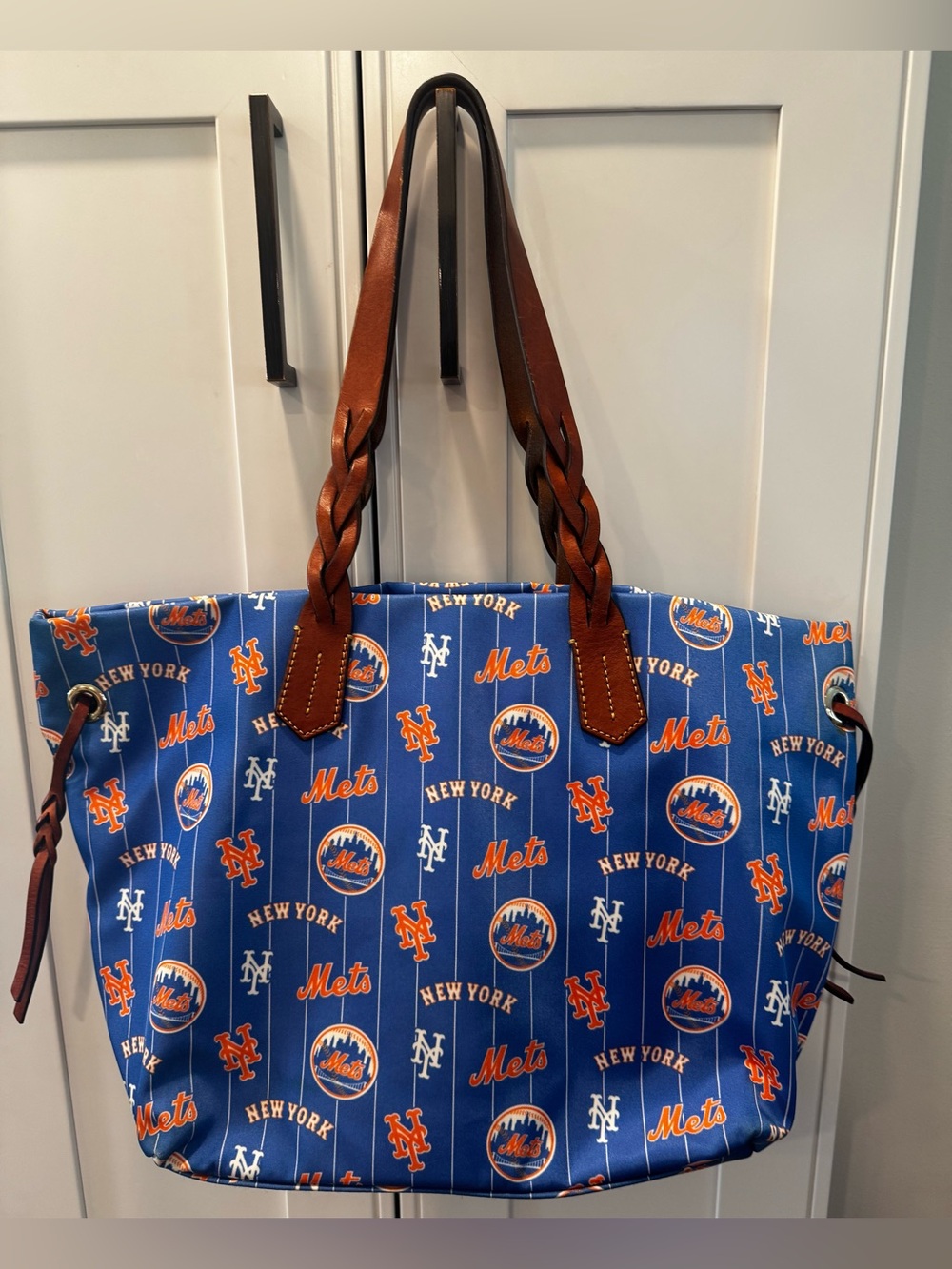Dooney & Bourke New York Mets Tote Bag Purse MLB White Orange Blue